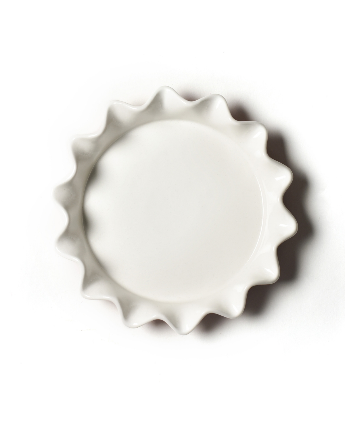 Coton Colors Stripe 8" Ruffle Pie Dish In Red