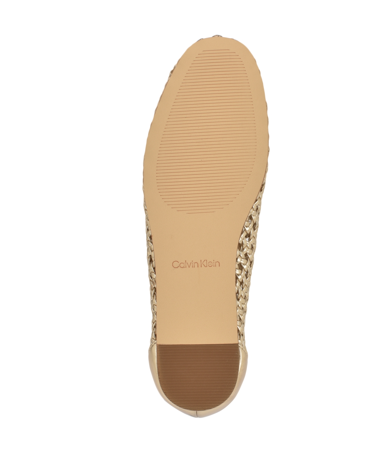 Calvin Klein Zatoria Ballet Flat In Gold