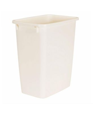 21 Quart Rectangular Kitchen Wastebasket Trash Can, Bisque (2 Pack)