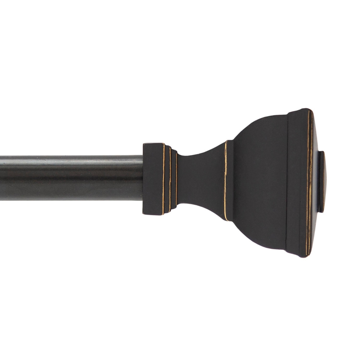 Mavis 5/8-Inch Decorative Curtain Rod for Stylish Window Treatments - Brushed nickel