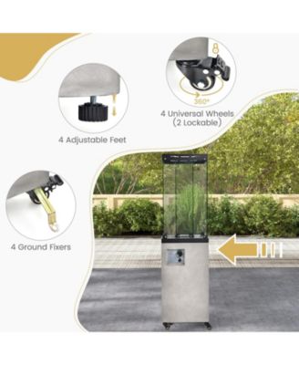 41 000 BTU Propane Patio Heater with Metal Hood-Gray