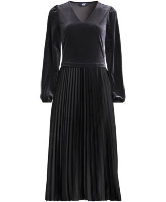 Women's Velvet and Satin Duet Midi Dress