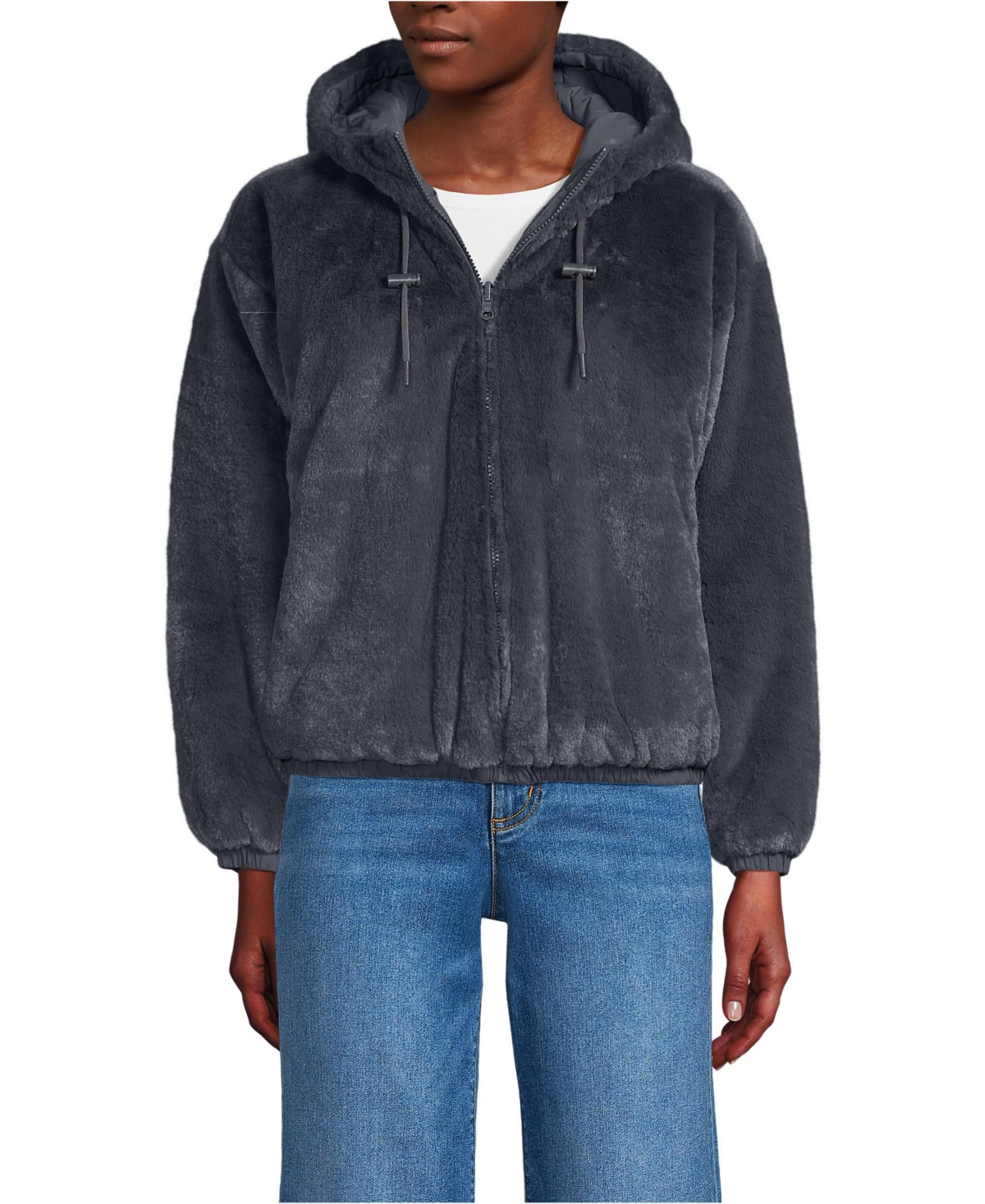 Lands End Women s Tall FeatherFree Insulated Jacket Bright cherry Smart Closet