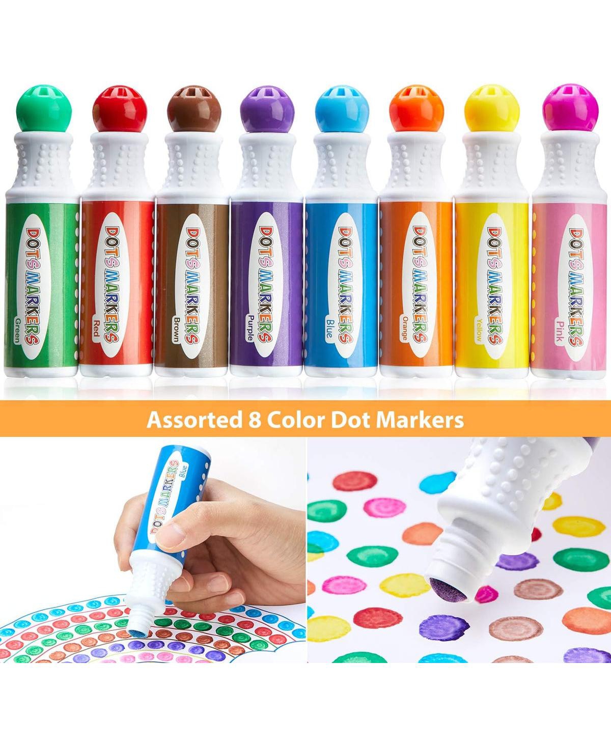Ohuhu Washable Dot Markers Kit, 8 Colors Paint Marker Y30-80700-12 - Assorted Pre-Pack