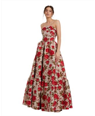 【Mac Duggal】ブロケードシンスストラップパフドレスウィズボウ 30701331_fpx.tif?$filterlrg$&