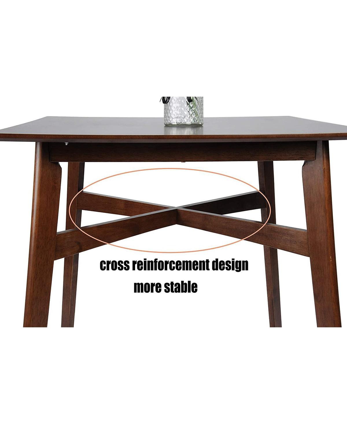 SlickblueSquare Dining Table for 4 - Stylish Wood Table for Home Kitchens - Espresso
