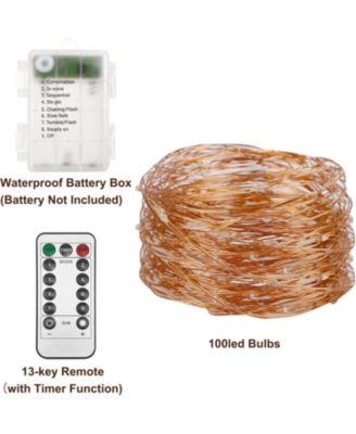 Color Changing Fairy Lights USB Powered with Remote and Timer for Party Decor - 33 ft