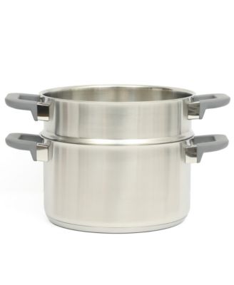 Beauford 9 Piece Stainless Steel Non-Toxic PCookware Set W/ Tri-Ply Encapsulated Bottom & Soft Touch Handles