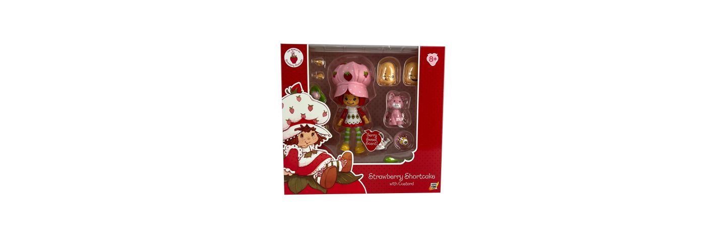 Детская фигурка Strawberry Shortcake with Custard the Kitten 1:12 Scale Highly Articulated Action Figure, Ages 8+, цвет: Open Miscellaneous — фото 2