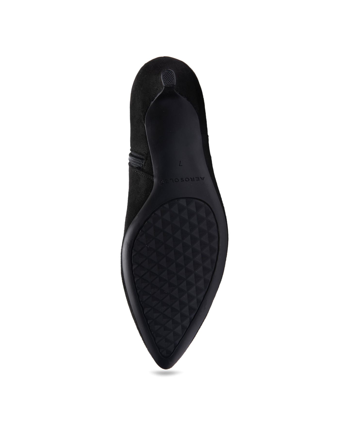 Женские ботинки Aerosoles Epic Kitten Heel Tall, цвет: Чёрный искусственный замшевый — фото 4