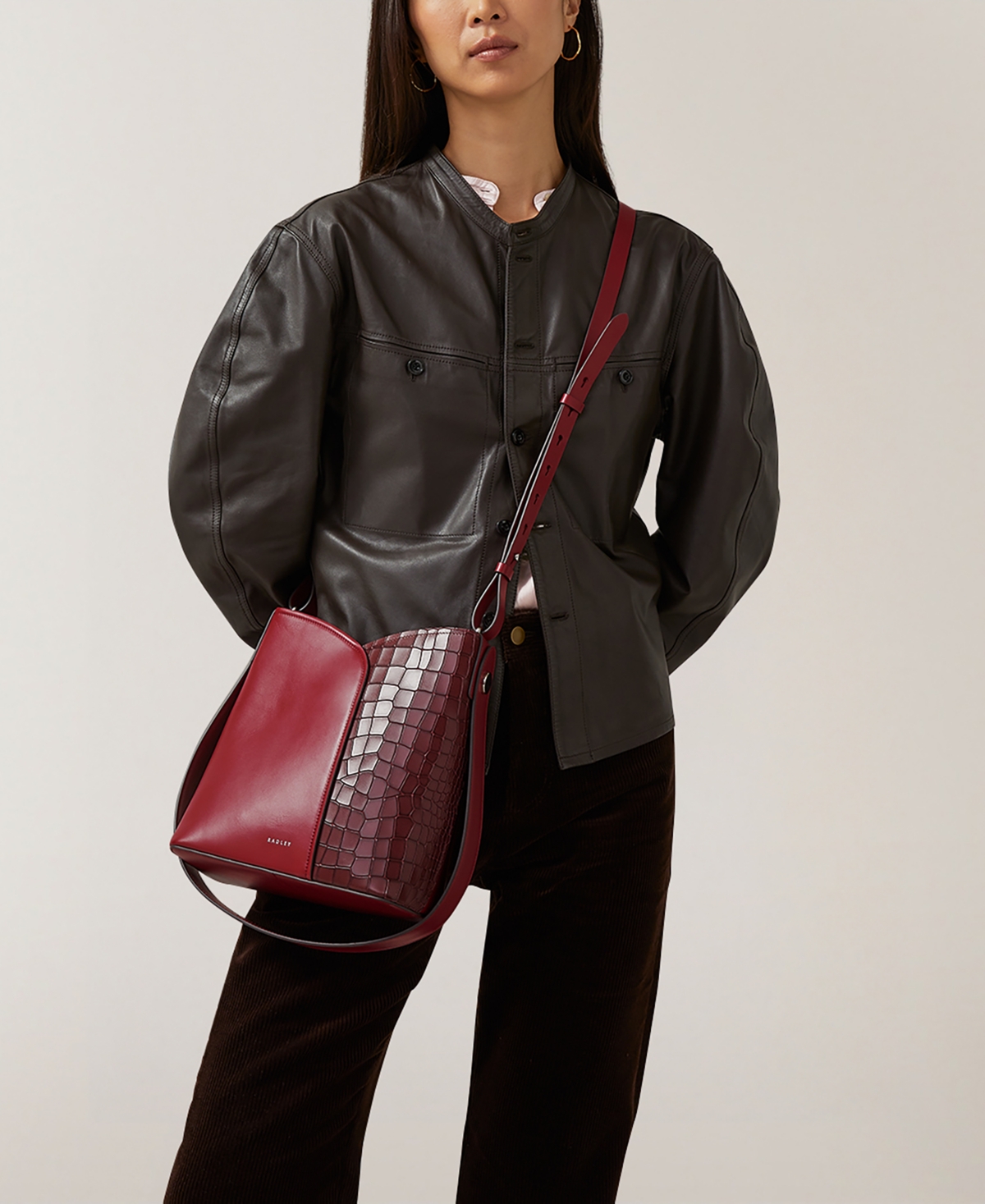 Radley London Cordelia Open Top Shoulder Bag In Cranberry