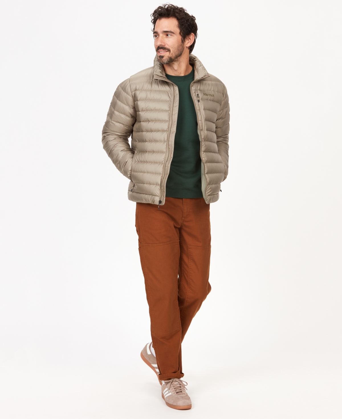 Marmot Men's Highlander Puffer Jacket In Vetiver