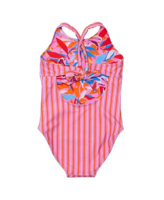 Big Girls Blooming Sunset Sustainable X Back Swimsuit