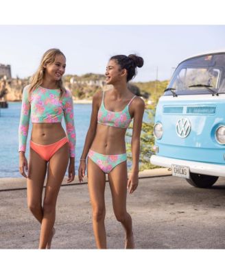 Big Girls Coastal Shells Sustainable Crop LS Rash Top Set