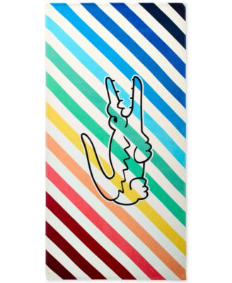 Rainbow Big Croc Cotton Beach Towel, 36" x 72"