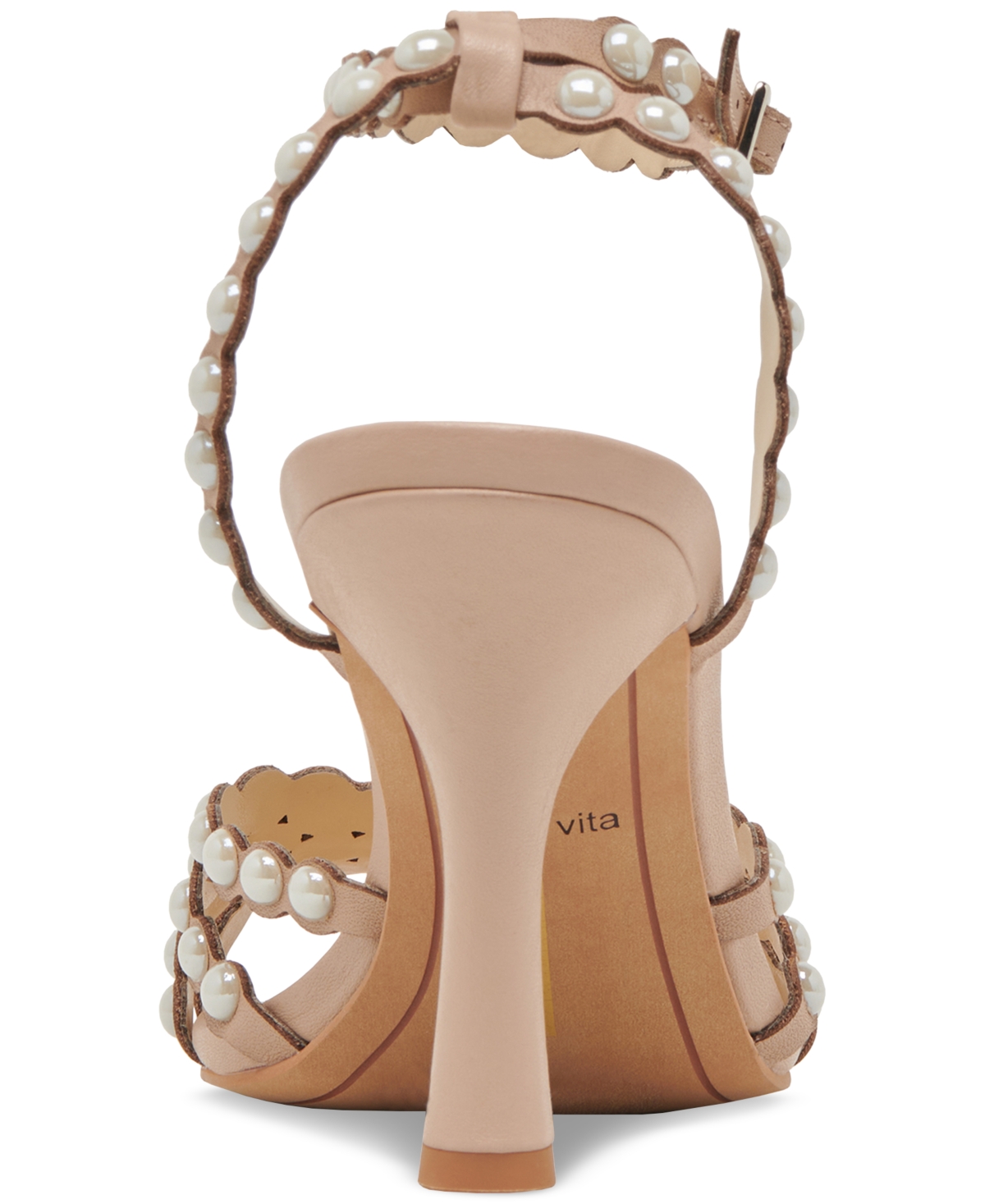 Dolce Vita Women's Hellen Pearl Strappy Two-Piece Stiletto Dress Sandals