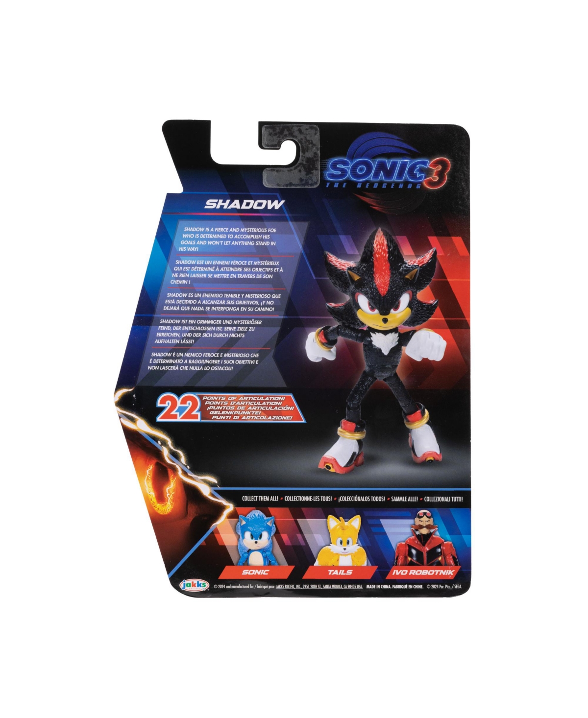Sonic The Hedgehog 3 Movie Shadow Action Figure In Multicolor