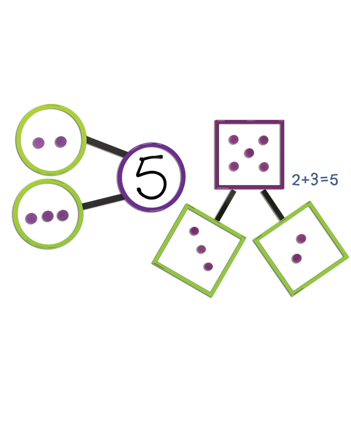 Learning Resources Giant Magnetic Number Bonds 55 Pieces In Multi
