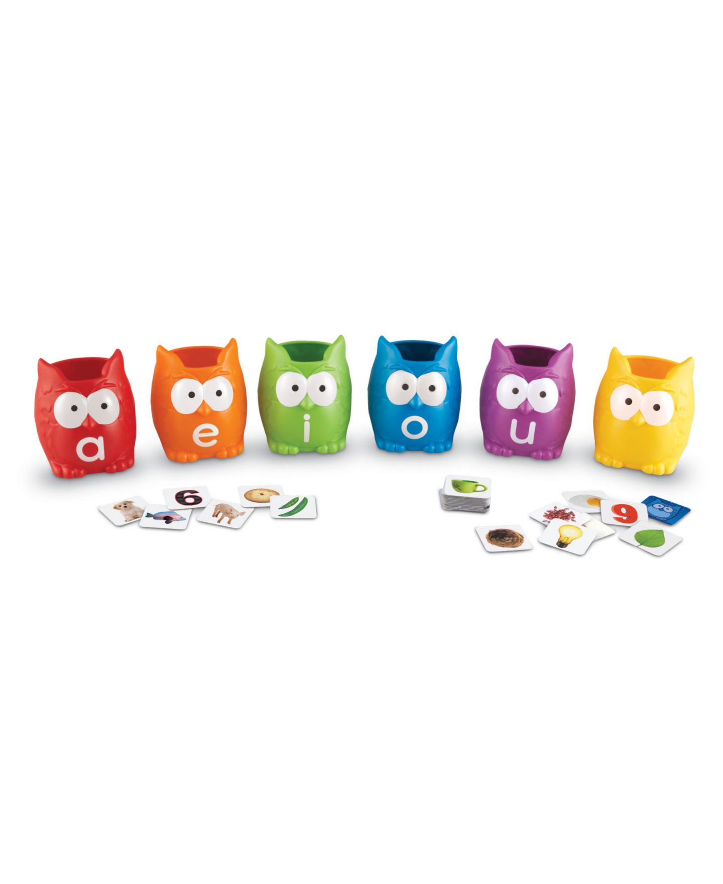 Детские игрушки Learning Resources Vowel Owls Long and Short Vowels 100-Piece Set, Ages 5+ — фото 3