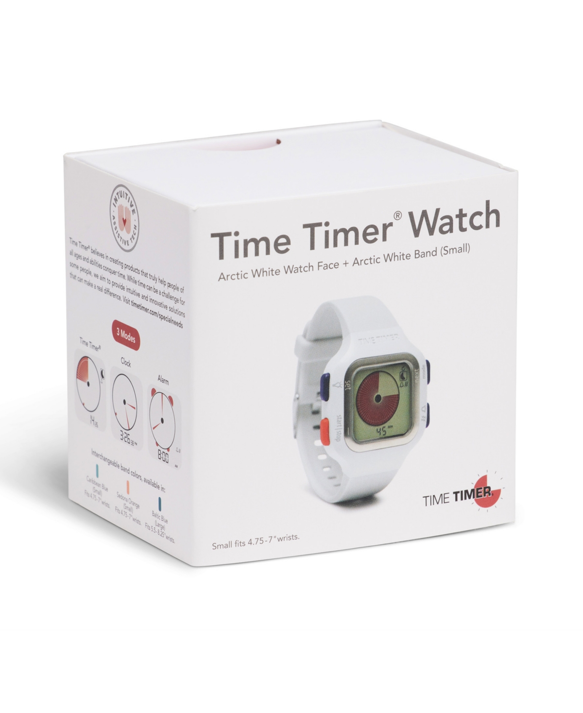 Time Timer Watch, Small In Arctic White