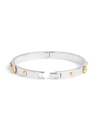 Faux Stone Signature Mixed Motif Bangle Bracelet