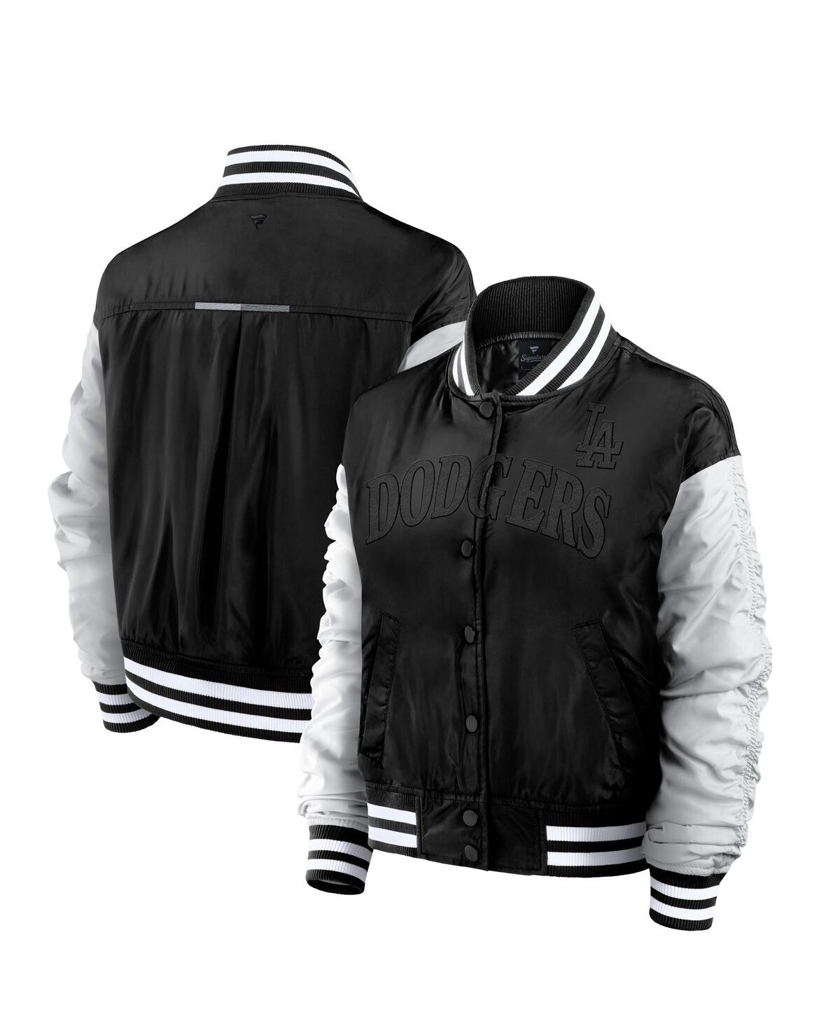 Fanatics Women's Black Los Angeles Dodgers Elements Wave Full-snap Jacket In Black