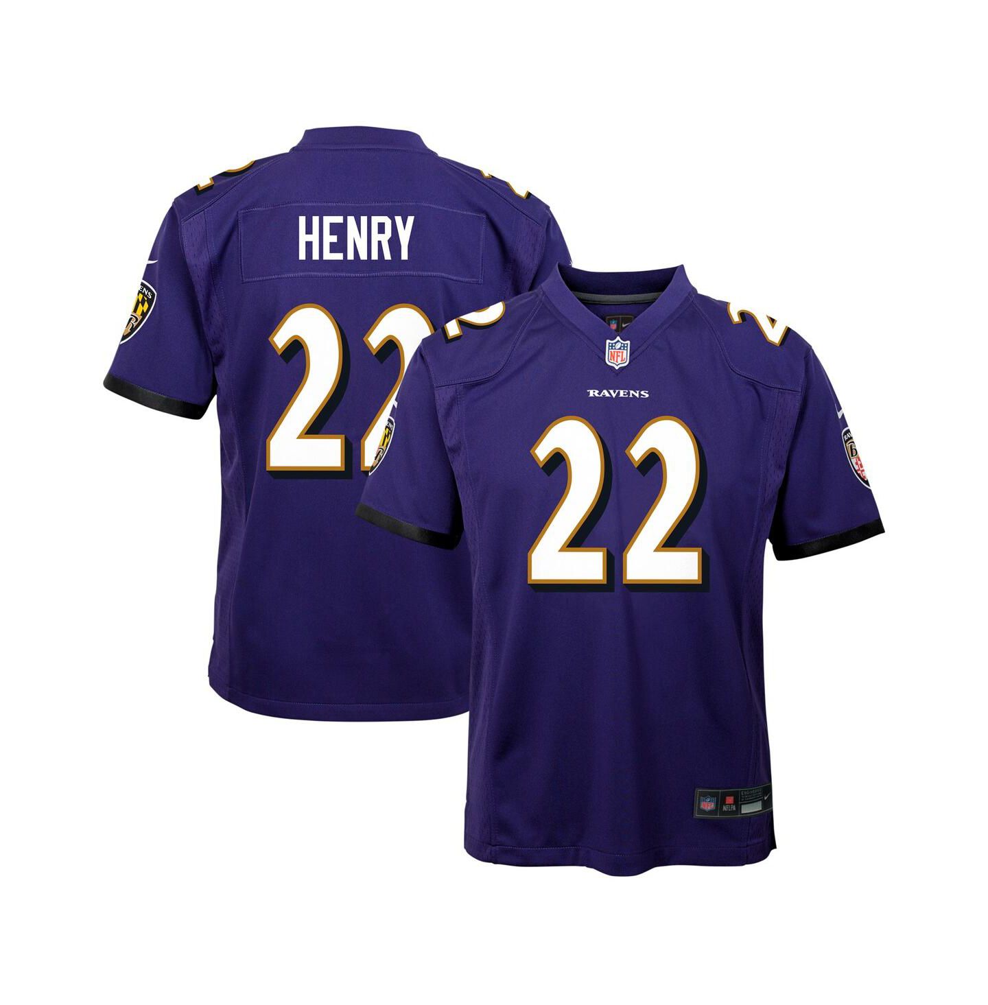 Детское джерси Outerstuff Nike Derrick Henry Baltimore Ravens Team Player Game, Purple — фото 1