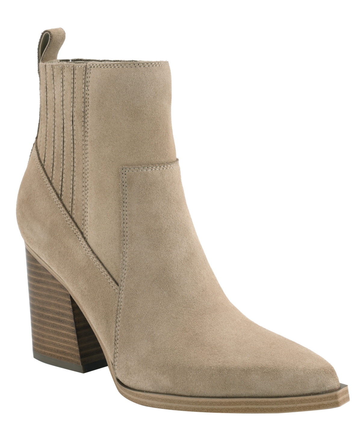 Women's Marela Pointy Toe Dress Booties - Dark Natural Suede