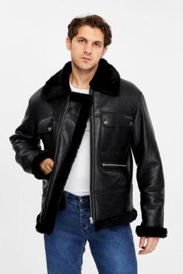 Men's Leather Shearling Jacket