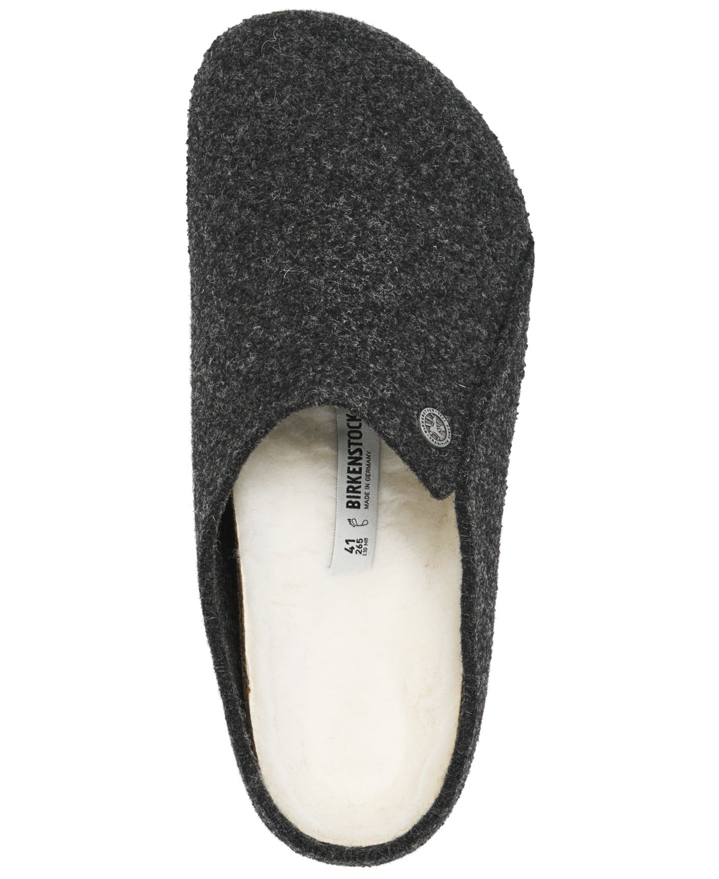 Мужские сабо Birkenstock Zermatt Shearling Clog Slippers, цвет: Серый — фото 2