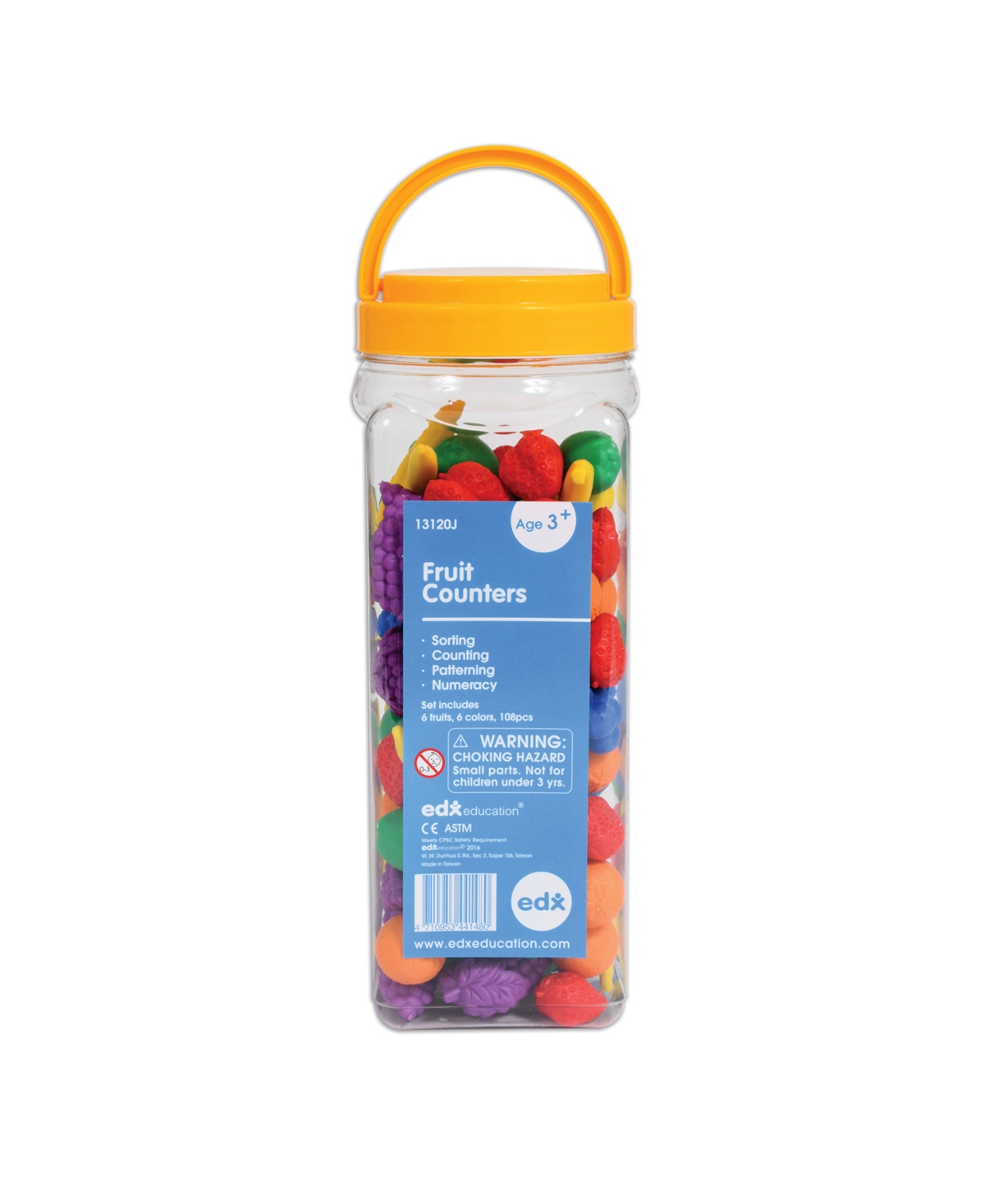 EDXEDUCATION FRUIT COUNTERS, SET OF 108 