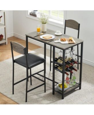 gaomon Dining Table Set for 2, Bar Table and Chairs Set for 2 with ...