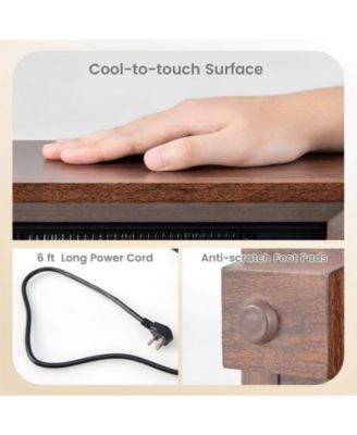 Mini Wooden Space Tabletop Fireplace with Realistic Flame Effect