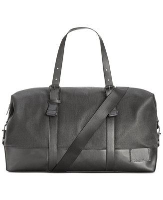 Calvin Klein Coated Canvas Duffle Bag & Reviews - All Accessories - Men - Macy&#39;s