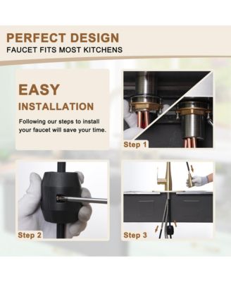 1.8 GPM Pull Down Kitchen Faucet with Deck Plate