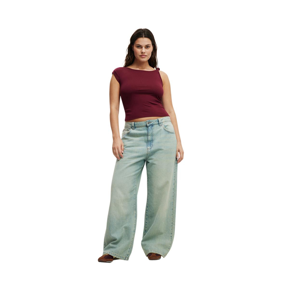 Cotton On Women's Marlow Knot Shoulder Short Sleeve Top