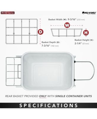 Pullout Trash Can 35 qt. for Kitchen Cabinets, Gray, RV-12KD-13C-S