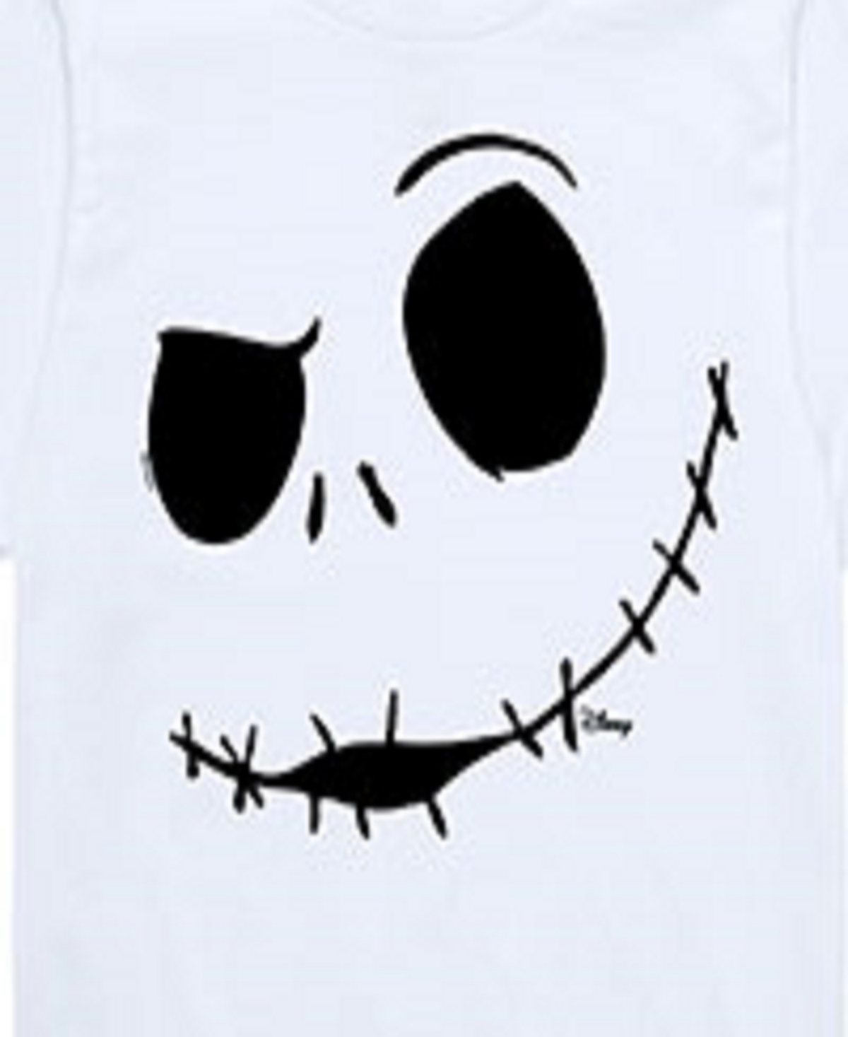 Hybrid Big Boys Nightmare Before Christmas Face Graphic Tee In White