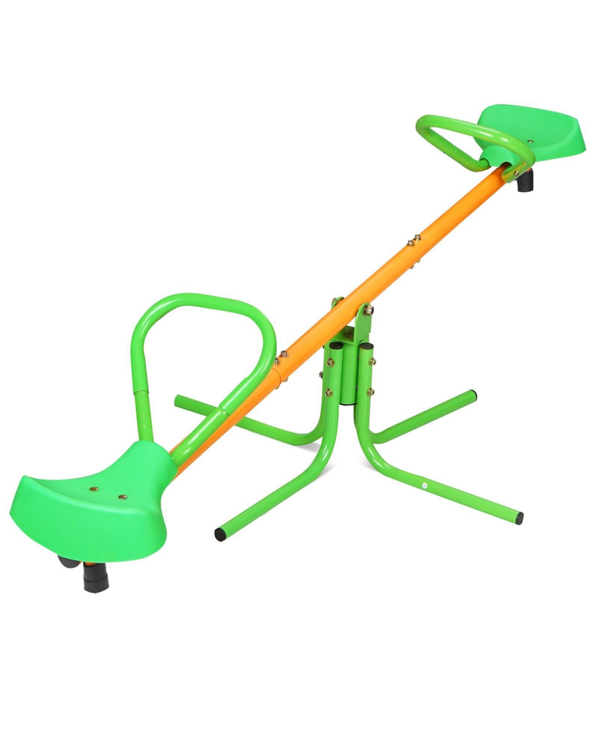 Slickblue 360 Degree Rotation Outdoor Kids Spinning Seesaw Sit and Spin Teeter Totter Outdoor Playground Equipment Swivel Teeter Totter for Backyard