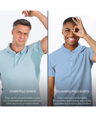 Men's Performance Stretch Golf Polo Shirt - 3 Pack