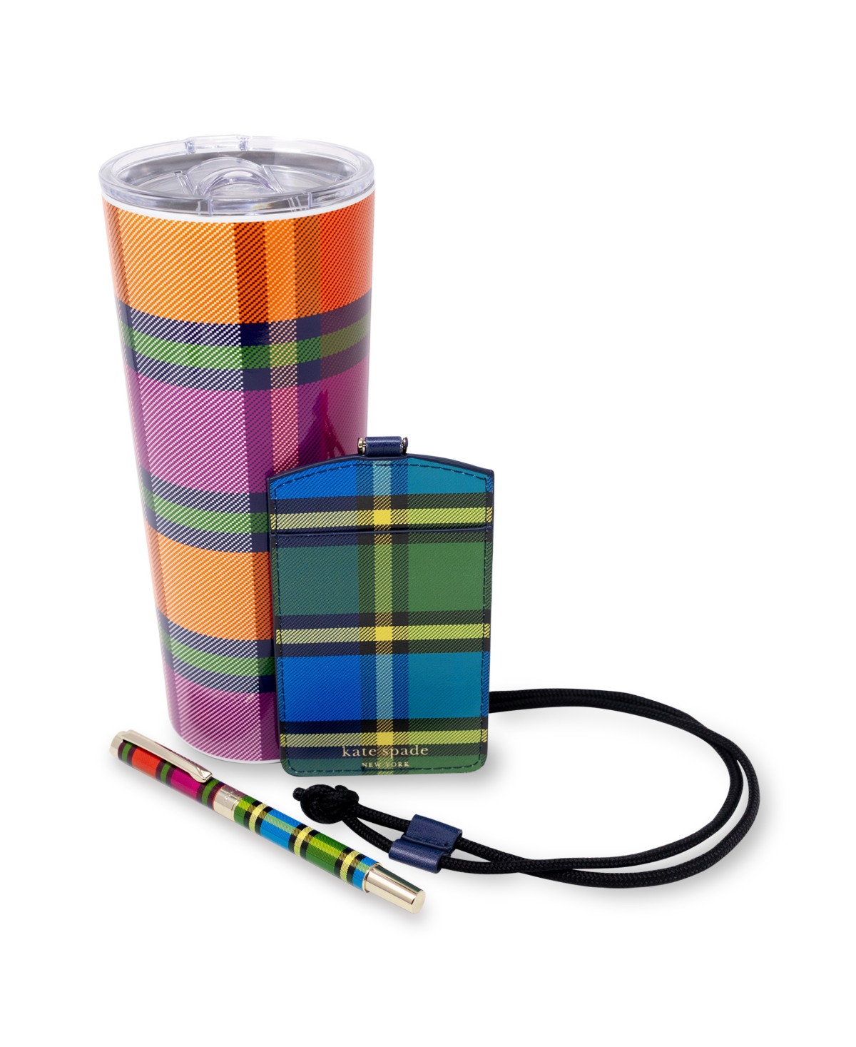 Kate Spade New York Ballpoint Pen In Grand Plaid Duo