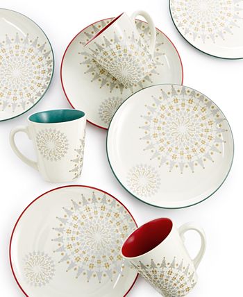 Noritake - Stoneware 4-Pc. Colorwave Raspberry Holiday Plates