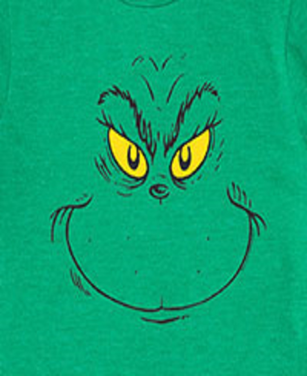 Hybrid Big Boys The Grinch Face Graphic Tee In Green