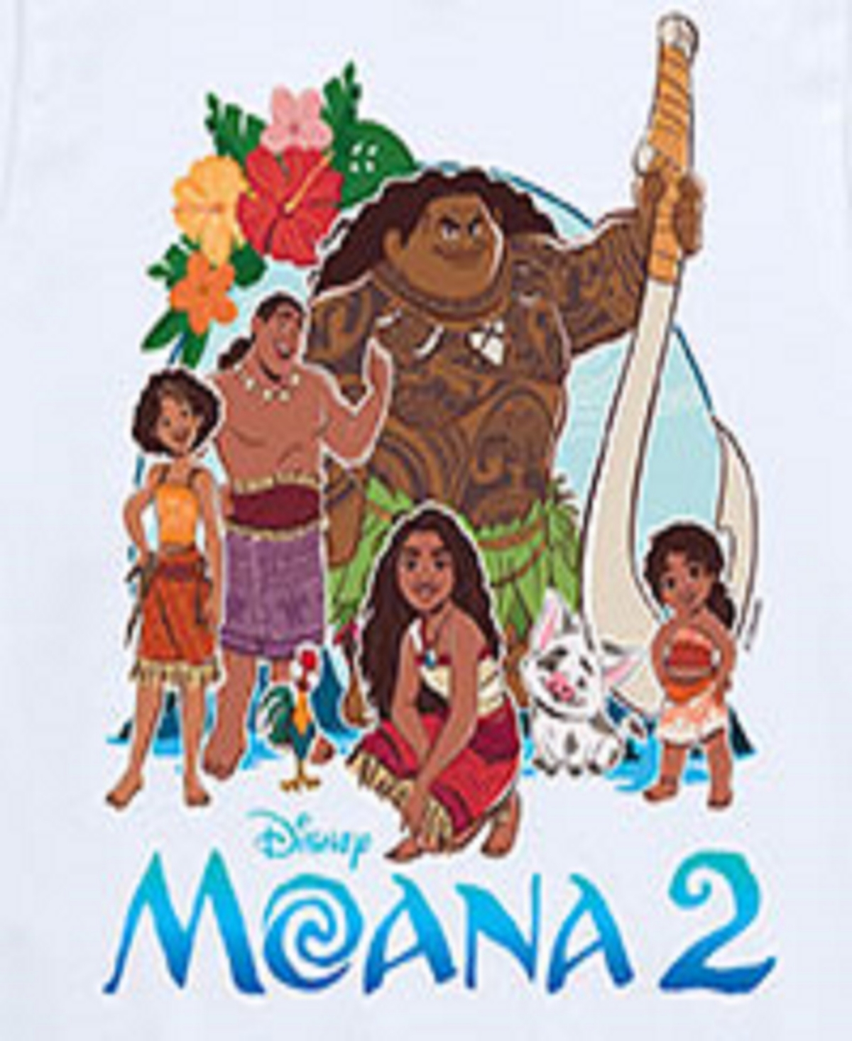 Hybrid Big Boys Moana 2 Graphic Tee In White
