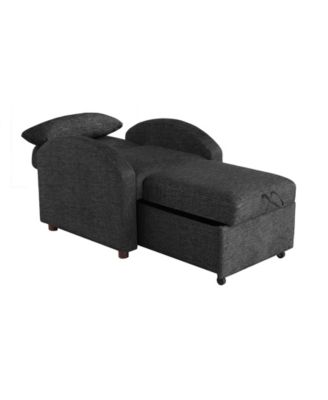 35.2" Polyester Toluca Convertible Chair