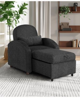 35.2" Polyester Toluca Convertible Chair