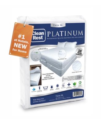 Platinum Zippered Encasing Quilted Mattress Pad, Twin XL