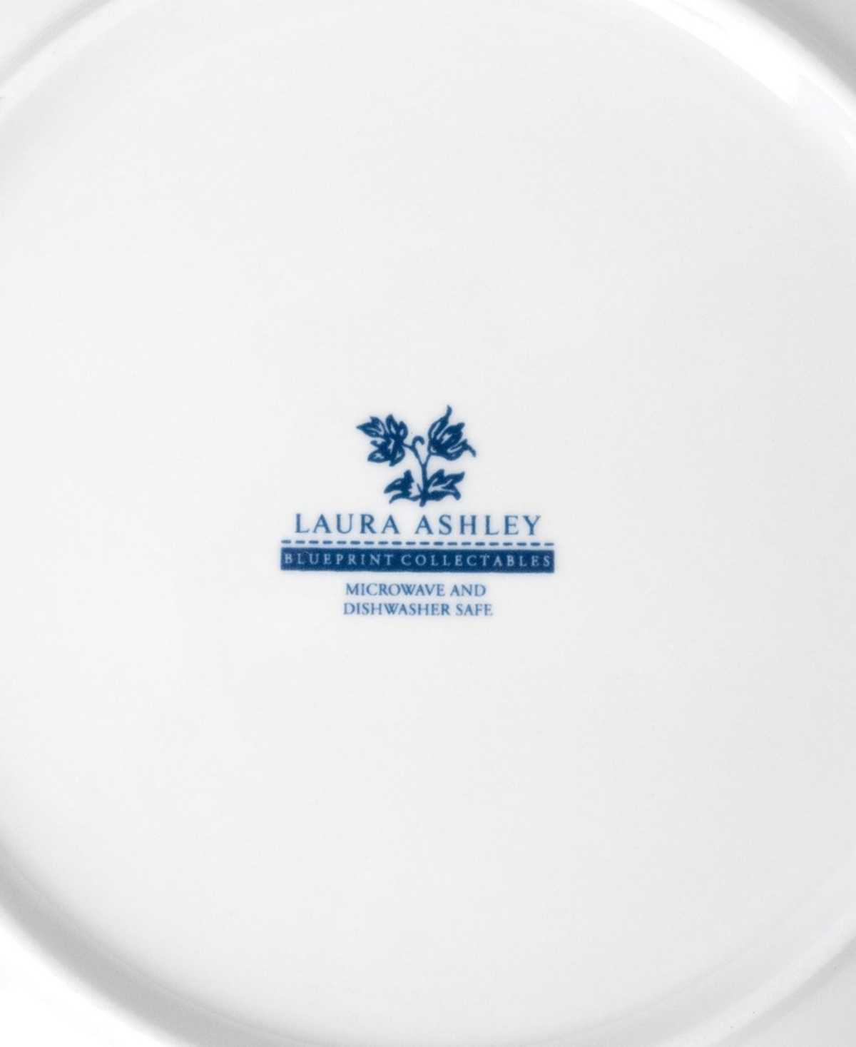 Closeout! Laura Ashley Blueprint Collectables China Rose Plates in Gift Box, Set of 4 - White with Blue
