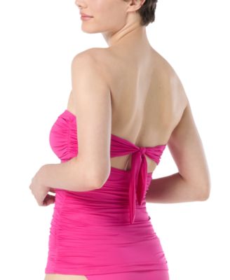 Women's Ruched Beaded Tankini Top