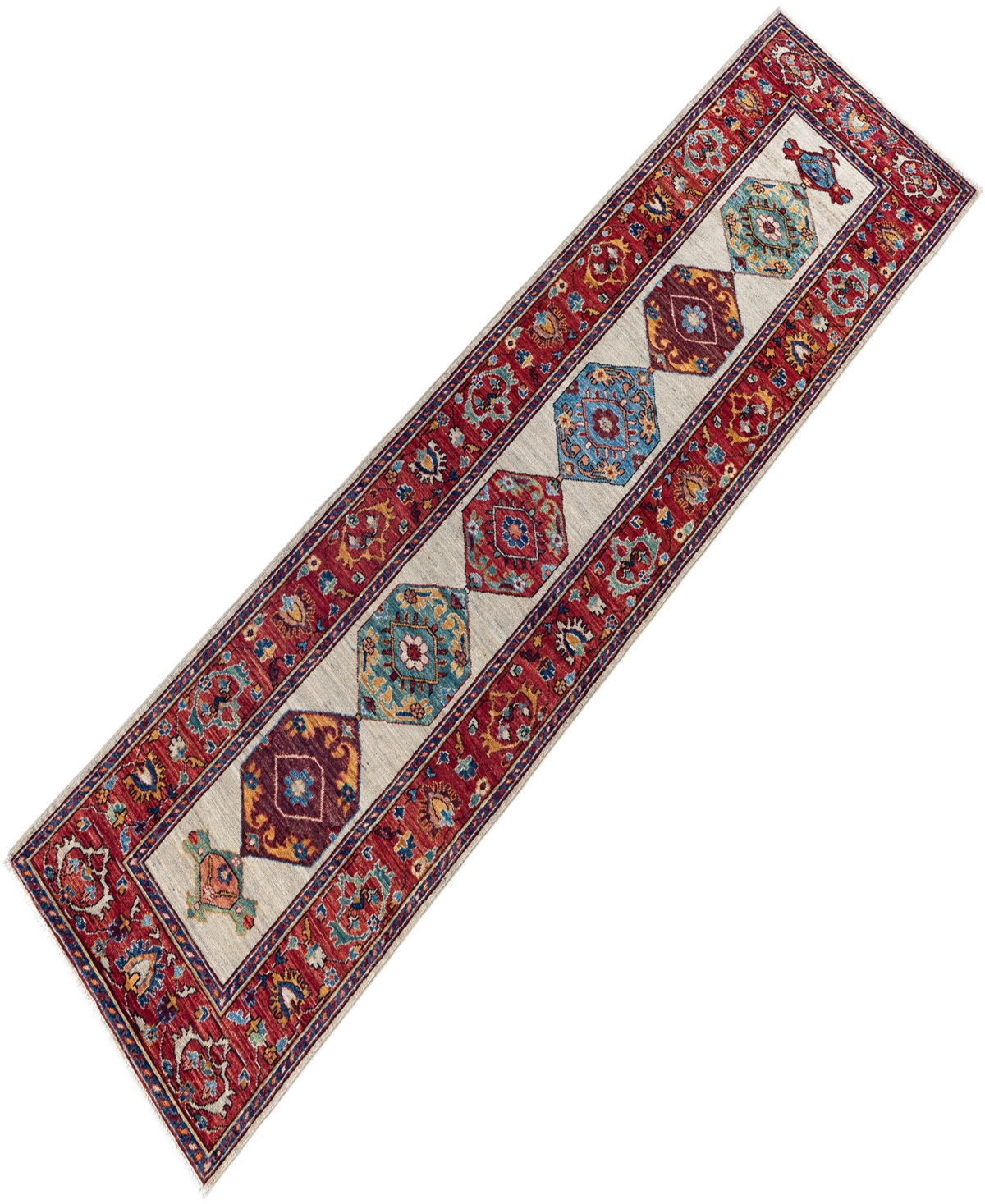 Adorn Hand Woven Rugs Serapi M1999 2'8"x9'9" Runner Area Rug In Beige